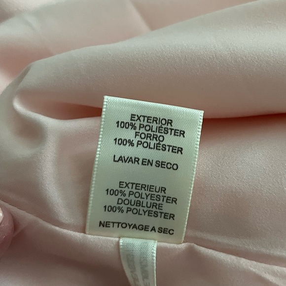 ELIZAJ Ella Ruffle Cascade Crepe Sheath Dress In Blush - Picture 13 of 14